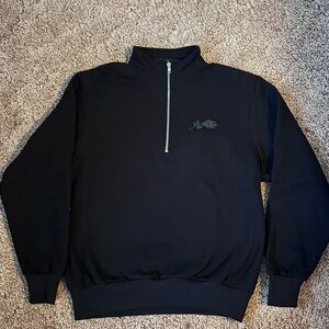 Men's Black Half-Zip Sweater